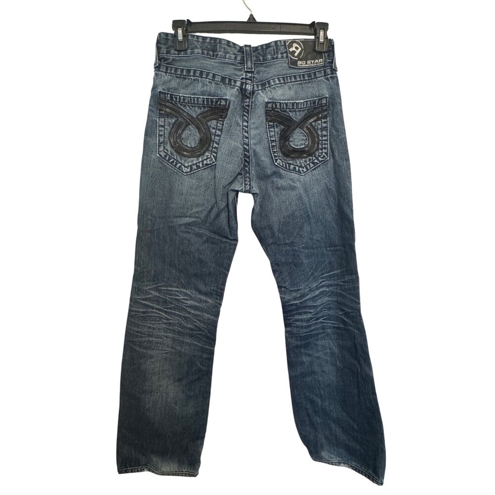 Big Star Pioneer Bootcut Mens Jeans 31R Dark Wash 100% Cotton Assembled In Mexic